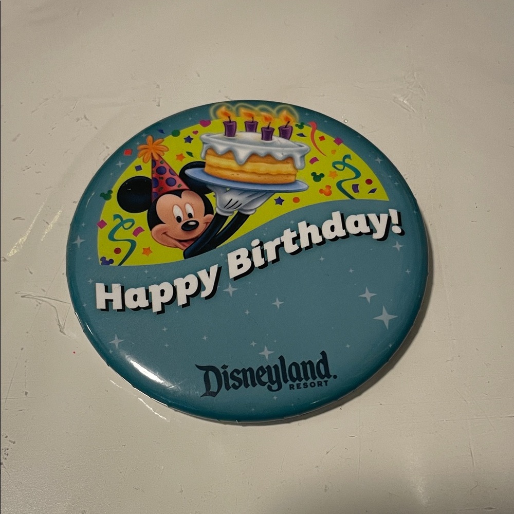 Disneyland Resort Happy Birthday Button